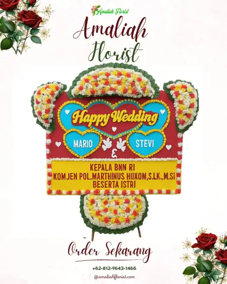 Papan Bunga Pernikahan Bojonglor